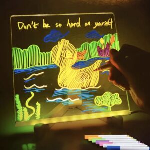 GlowBoard™ LED Schrijfplaat – Uitwisbaar Notitiebord met Standaard